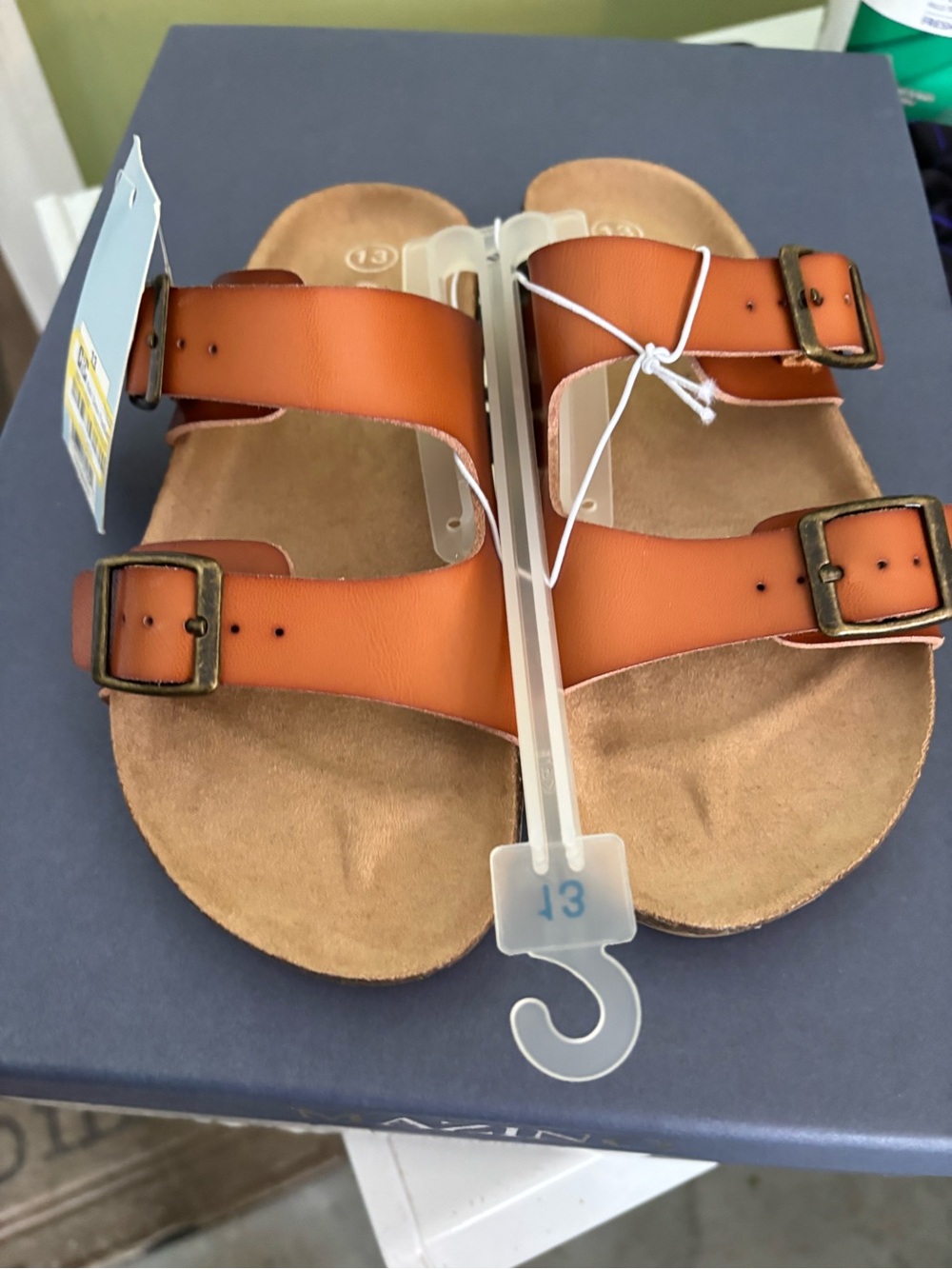 Target Kids Orange Double Buckle Sandals
